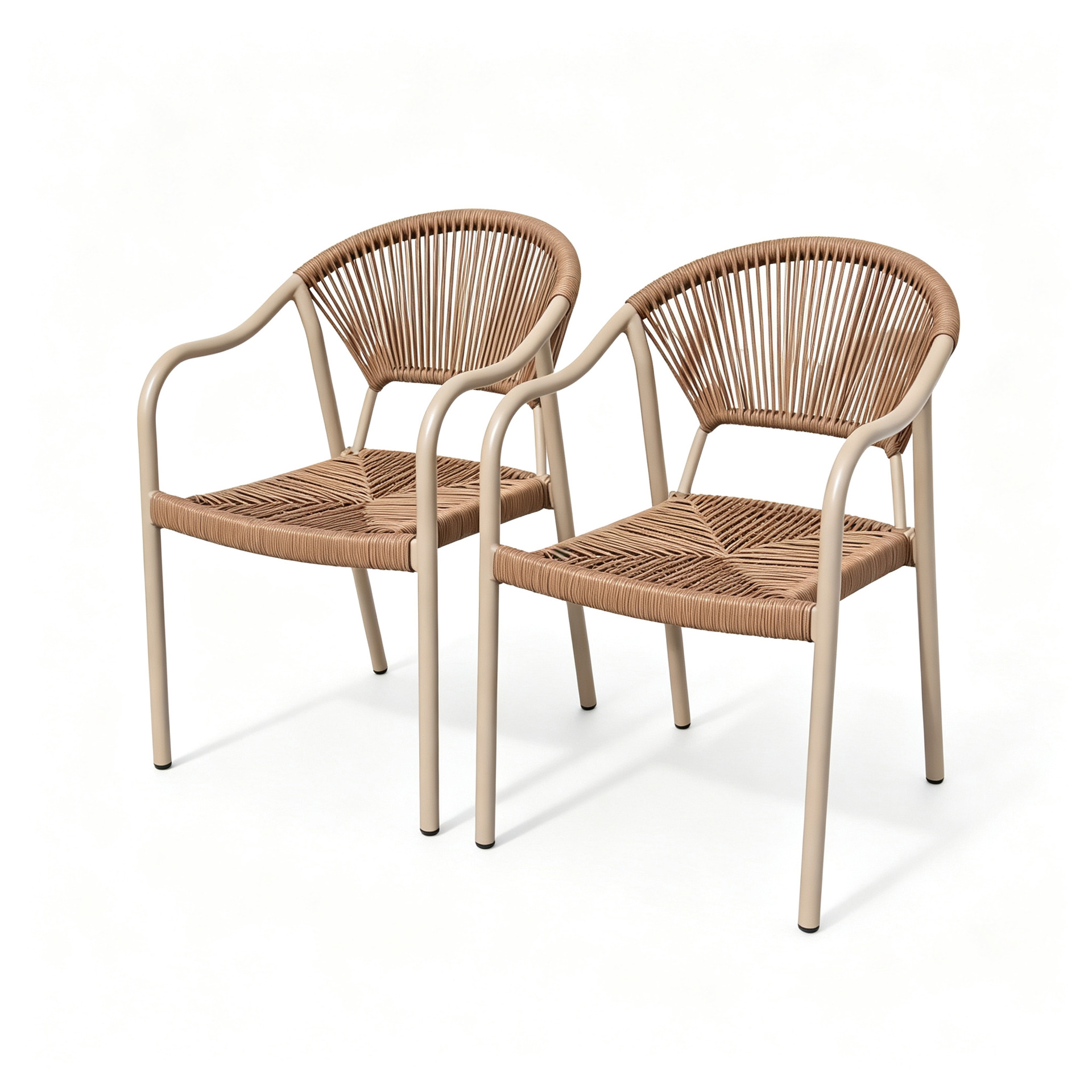 Juego de mesa de centro redonda nórdica para exteriores, mesa de negociación, mesa de centro de ratán para patio/balcón, muebles pequeños para hotel, muebles de ocio impermeables.