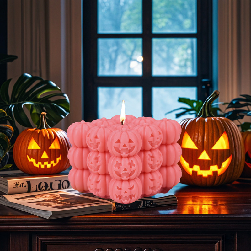 ハロウィーンのかぼちゃのルービックキューブのつまみの金型セットのアロマの手作りのろうそくのシリカゲルの膜具の拡香石の置物の卸売り|undefined