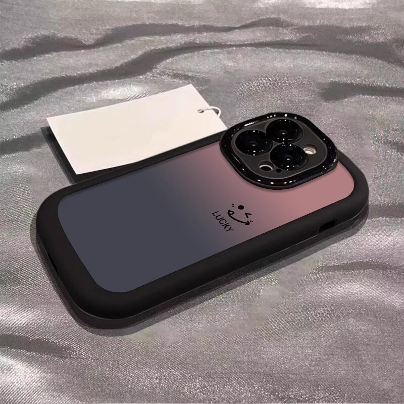 Gradient Smiley Face Suitable for Apple 17Promax Mobile Phone Case 16/15Pro Cartoon 14/13/12/11 Soft Shell X Gradient Smiley Face Suitable for Apple 17Promax Mobile Phone Case 16/15Pro Cartoon 14/13/12/11 Soft Shell X