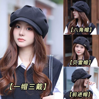 毛呢春秋2026年爆款女新款显脸小英伦复古八角帽百搭贝雷帽女冬季