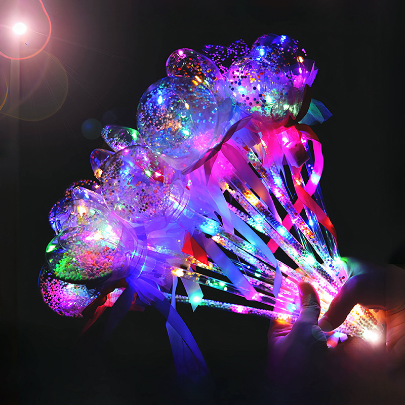 Wholesale flash magic wand fairy wand park push gift explosions night market stall children's luminous toys Wholesale flash magic wand fairy wand park push gift explosions night market stall children's luminous toys