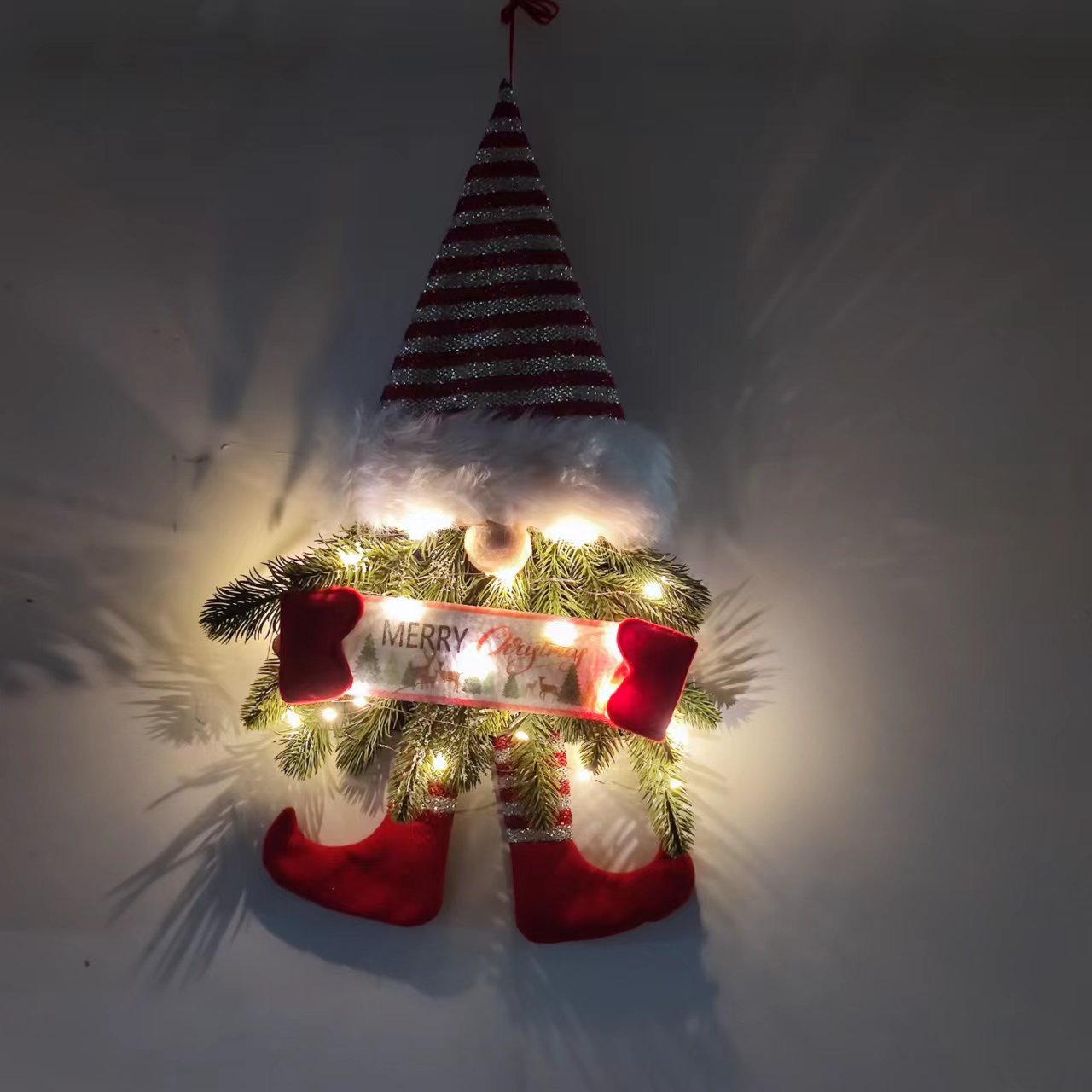 Suministros de decoración navideña guirnalda navideña Piernas Largas Anciano sin rostro colgante de Navidad colgante de pared colgante de puerta