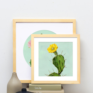 Simple wooden photo frame decoration square calligraphy picture frame solid wood creative photo frame mounting frame wall-mounted wholesale