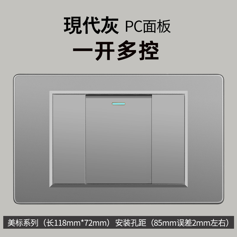 Sur americano gris estándar americano 1 interruptor 110 oculto 118 tipo Taiwán pared socket Vietnam comercio exterior panel