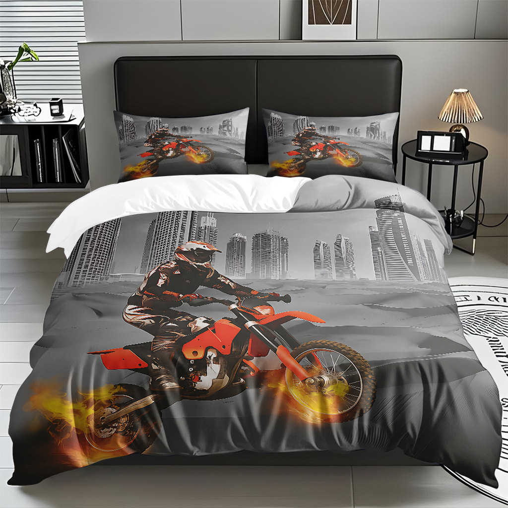Transfronterizos hogares cool motocicleta impresión digital pro piel quilt kit fuente soporte de fábrica TEMU / JIT