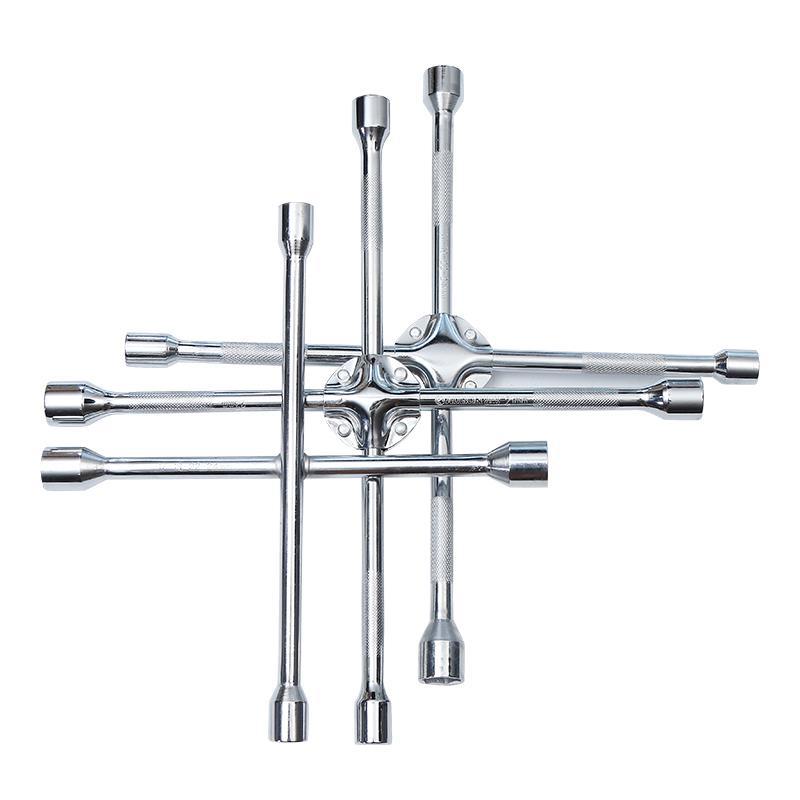 Llave cruzada para cargar y descargar neumáticos de automóviles, llave de cambio de neumáticos de manga general, llave de cambio de neumáticos de ahorro de mano de obra, alargada y desmontaje