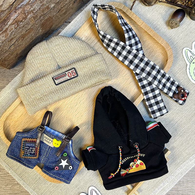 第一世代、第二世代、第三世代のLabubu Labubu シットパーティーマカロン 17cm 15 人形の服に適しています。|undefined