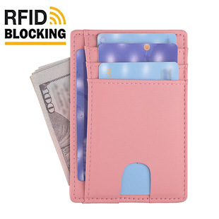 Cross-border multi-card rfid women's small leather pu microfiber card holder in stock card holder large capacity card holder small card holder card