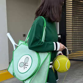 2025新款网球包女大容量多功能手提单肩运动羽毛球包收纳托特包