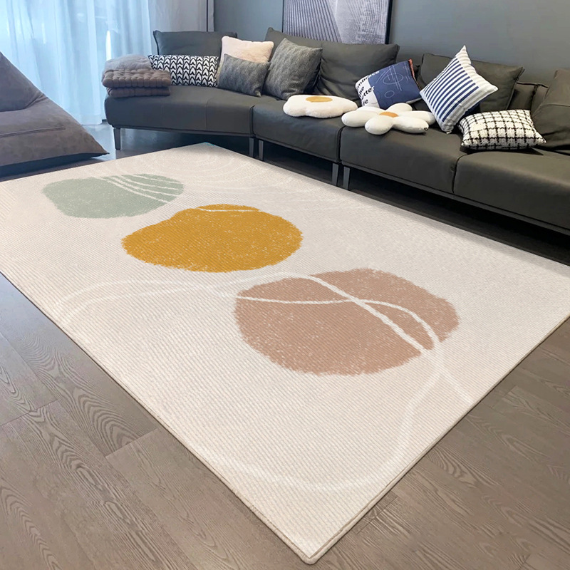 Alfombra de sala de estar nórdica transfronteriza, alfombra de sofá de lujo de alto nivel, alfombra de mesa de té, alfombra de cama de dormitorio minimalista, fabricante de etiquetas