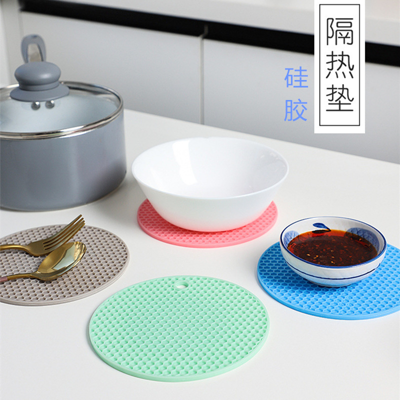 Aislamiento de silicona estera mesa de comedor olla caliente estera anti-scald estera de verduras tazón estera placemat placa taza estera hogar colgando