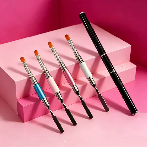 Spot with palette knife double head phototherapy pen crystal pen glue embossing pen round head pen flat head pen nail art brush