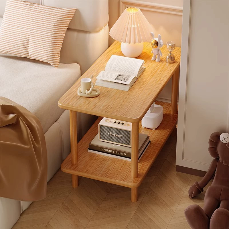 Столовая гостиная диван столик из цельного дерева двухслойный чайный столик