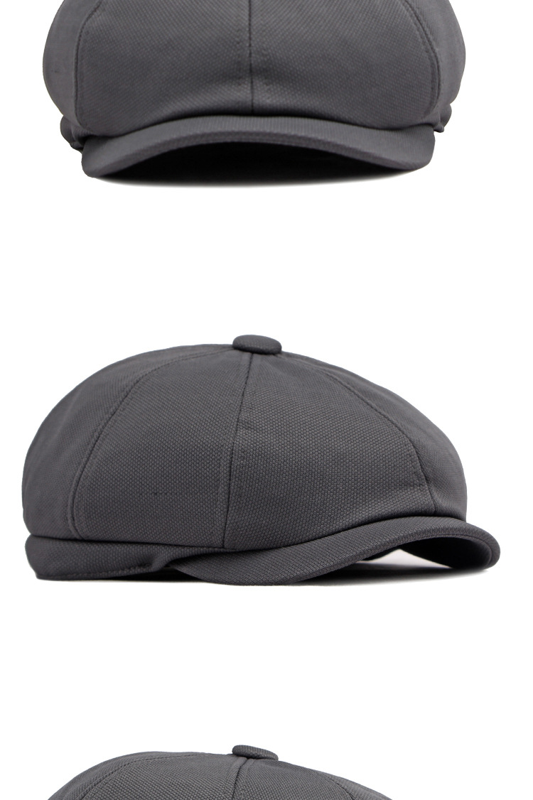Gorro unisex para exteriores de primavera/verano, gorro octagonal de moda retro para hombre, gorro informal, gorro sencillo para vendedor de periódicos para mujer_voghion.com