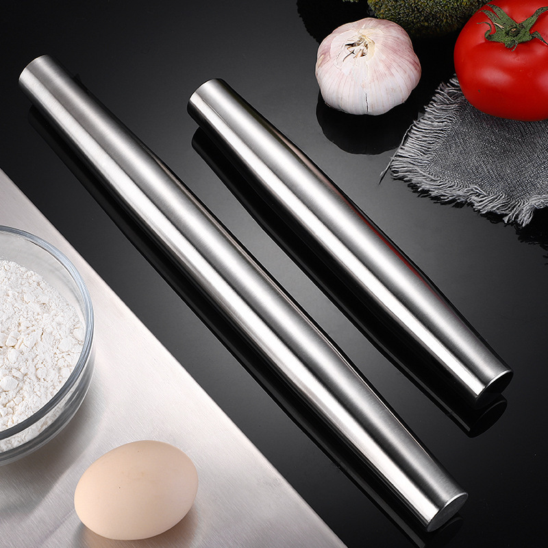 防かび厚304ステンレス製めん棒家庭用餃子皮めん棒神器台所用品|undefined