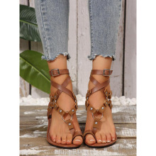 Q 71635 Rivet Toe Post Flat Beach Sandals í����ֺƽ��ɳ̲��