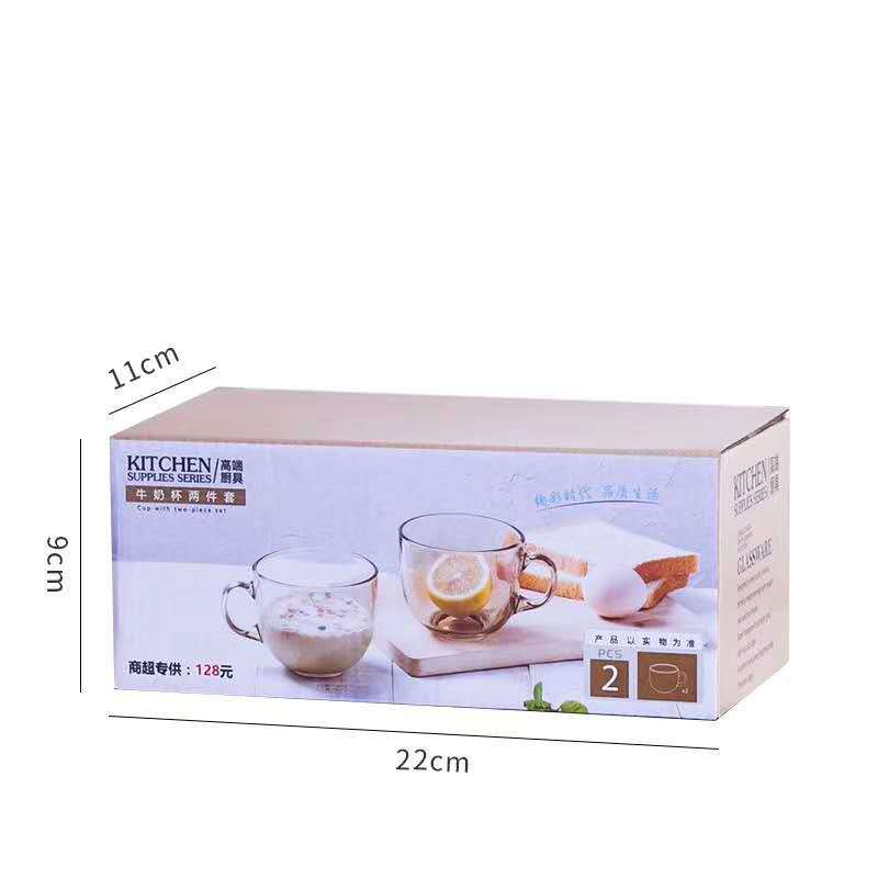 Taza de leche hogar ins estilo gran vientre taza de agua de vidrio tienda departamental regalo desayuno taza de avena de publicidad de alto aspecto taza