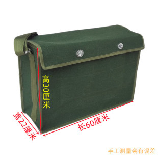 Thickened canvas oversized tool kit construction site mine outdoor door bag special woodworking multi-function tool bag wear-resistant