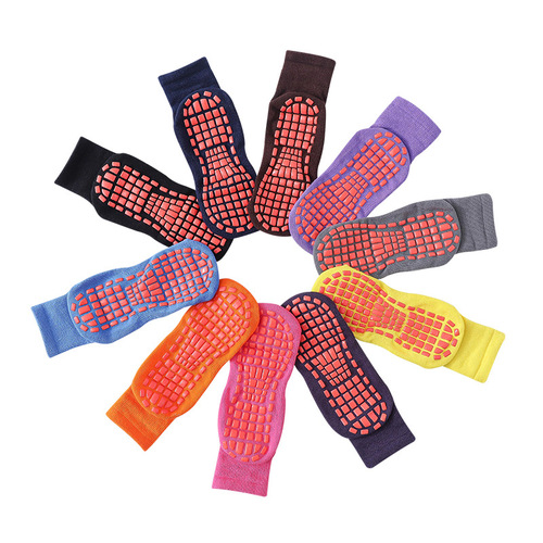 Direct Manufacturer Sales Anti-Slip Ankle Socks with Mesh Trampoline Yoga Socks for Kids Early Education Floor Socks Indoor Sports Cotton Socks