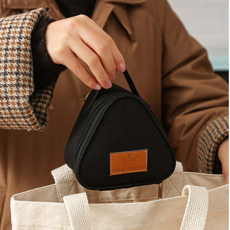 Nuevo triángulo bolsa de aislamiento mini papel de aluminio estudiante de la escuela primaria bolsa de bola de arroz lindo lonchera portátil japonés bolsa de almuerzo al aire libre
