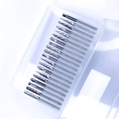 電気研削セット合金研削ヘッド小型回転やすり3*3セット研削ヘッド部品3mm20pcsシングル歯供給
