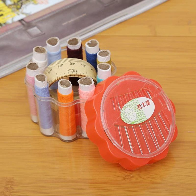 Набор для шитья для дома, многоцветный, ручной работы, портативный, с иголками и нитками, мини-кейс для хранения, оптом.