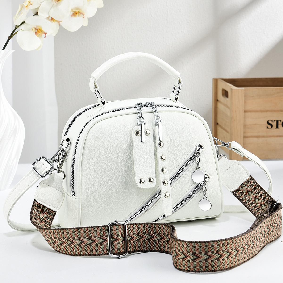 Bolso cuadrado universal, bolso de mano exquisito, bolso de hombro casual multicapa, bolso de moda, bolsas transfronterizas