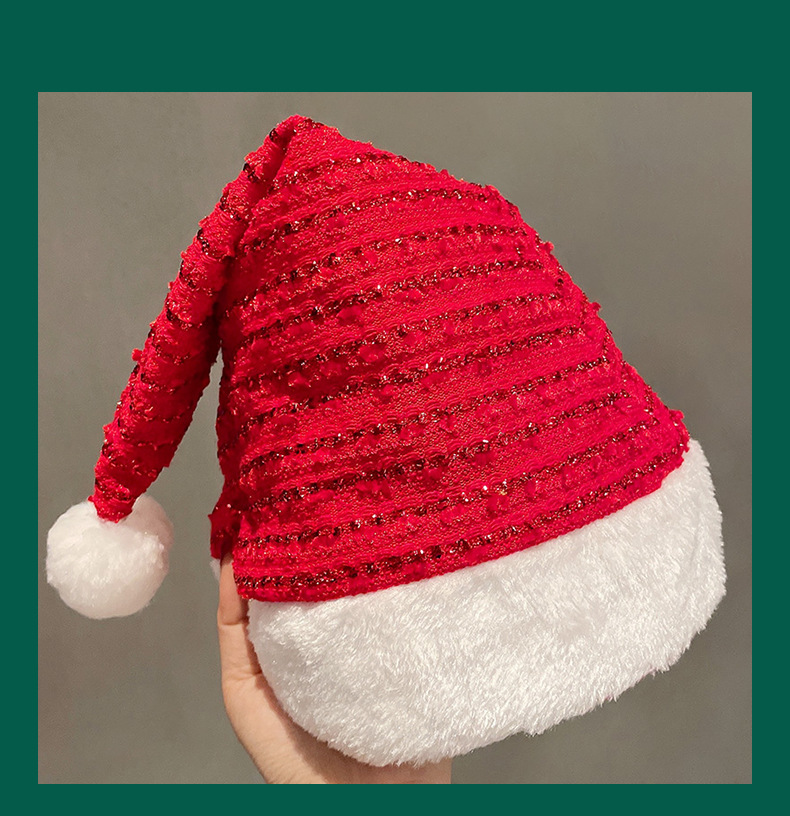 Cappello da Babbo Natale per ragazze Cappello decorativo in peluche Cappello creativo da Babbo Natale con corna di cervo Cappello per bambini adulti Vestito_voghion.com