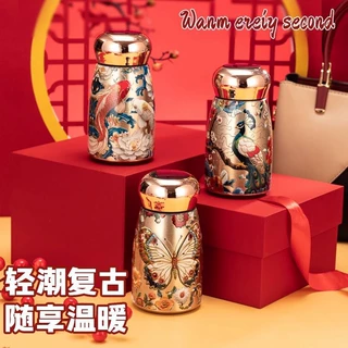精品简约304不锈钢保温杯迷你可爱便携温显蘑菇小容量杯礼品
