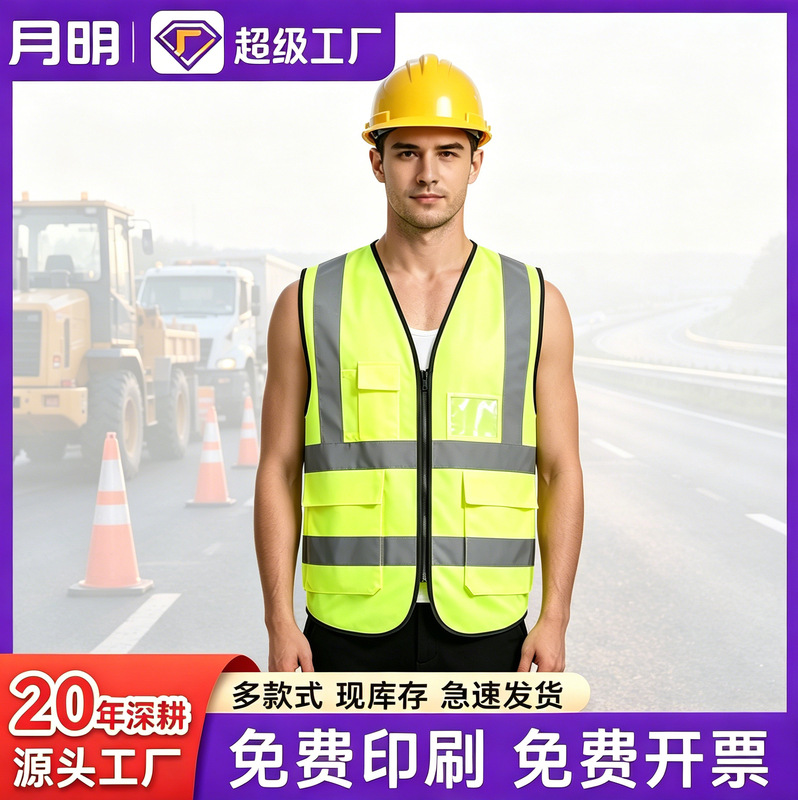 Moonlight Reflective Vest for Nighttime Traffic and Construction Work, Reflective Vest for Sanitation and Landscaping, Customizable Printing Available Moonlight Reflective Vest for Nighttime Traffic and Construction Work, Reflective Vest for Sanitation and Landscaping, Customizable Printing Available