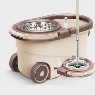 Household Thickeneded Rotating Mop Bucket Mop Mop Dry and Wet Dual-Use Hand-Washable High Quality