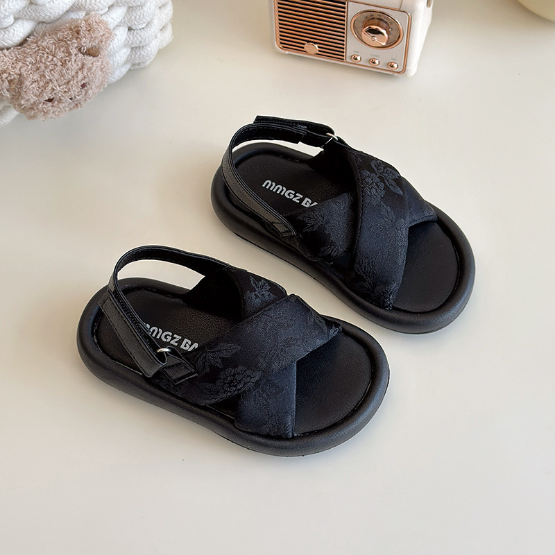 Kids Adjustable Strap Sandals Soft Sole Non Slip Beach Water Shoes for Boys And Girls_voghion.com