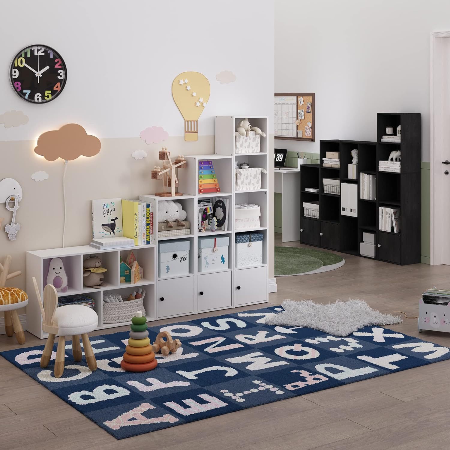 Estantes personalizados de comercio exterior estantes abiertos modernos y simples almacenamiento de rejilla multifuncional mostrando armario librería