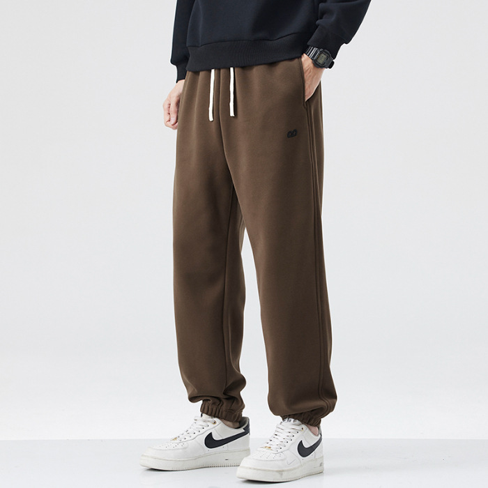 2025 nuevo otoño japonés retro pantalones rectos sueltos zapatos bordados para hombres sueltos versátiles