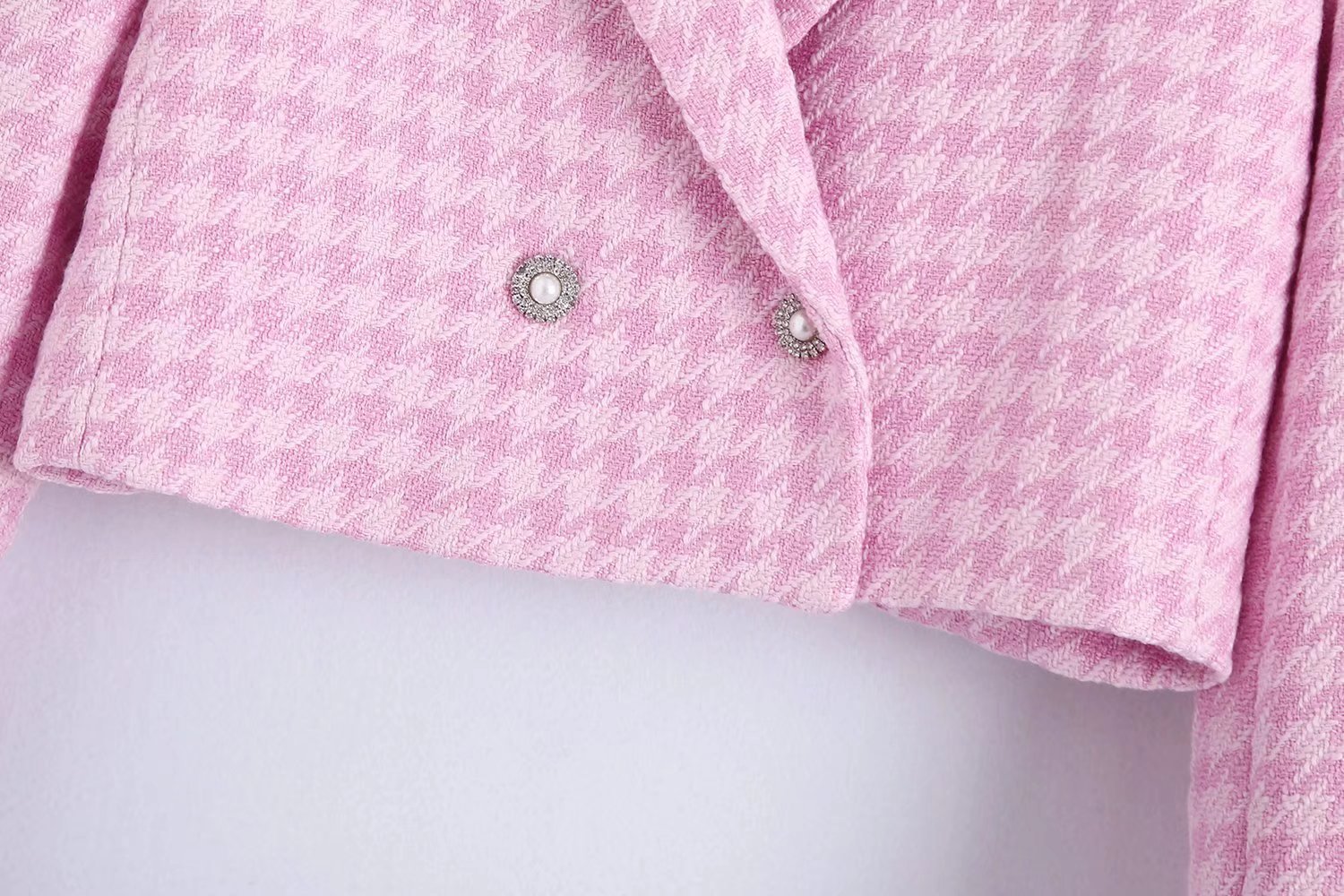 pink checkered jacket