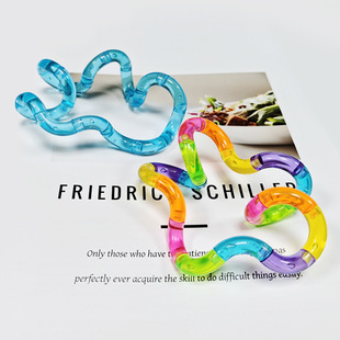 Children's Adhd Concentration Training Finger Anxiety Relaxation Smoking Cessation Twist Rainbow Crystal Winding Toy