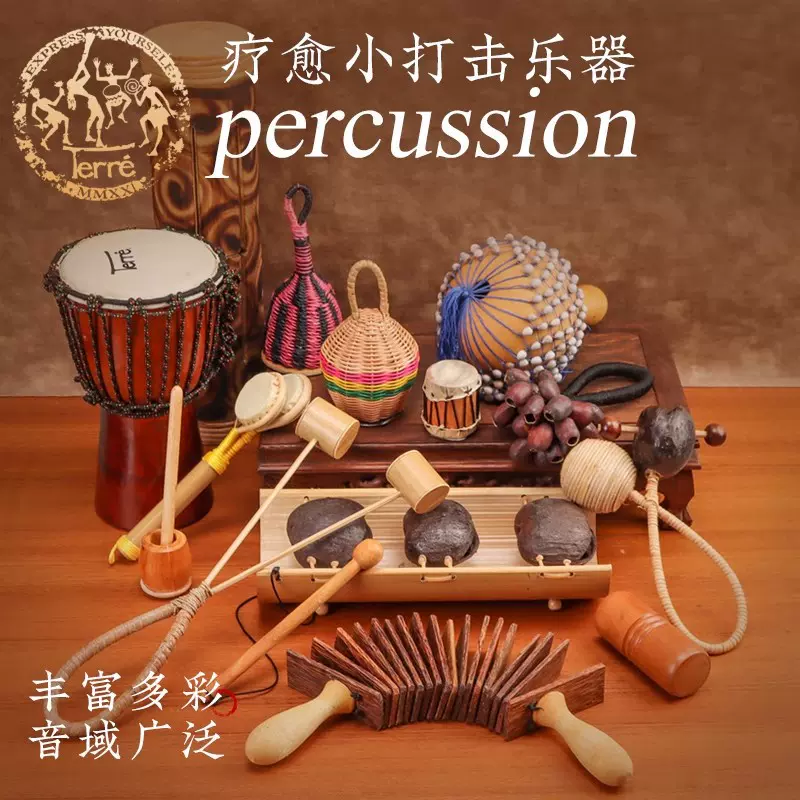 terre德瑞奥尔夫乐器藤编沙锤摇铃沙筒蛙鸣器南美民族小打卡巴萨