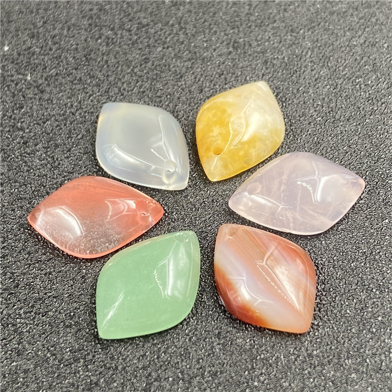 Agate Petal Leaves Diy Topaz Jade Novice Ancient Jewelry Accessories Wholesale display picture 3