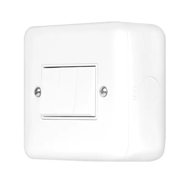 塞浦路斯新加坡喷塑开关 3 GANG 2 WAY SWITCH METAL CLAD WHITE