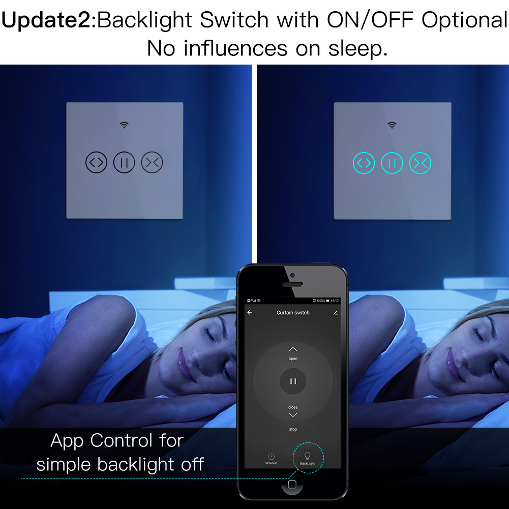zigbee涂鸦智能家居触摸窗帘开关触摸面板定时开关卷帘智能开关