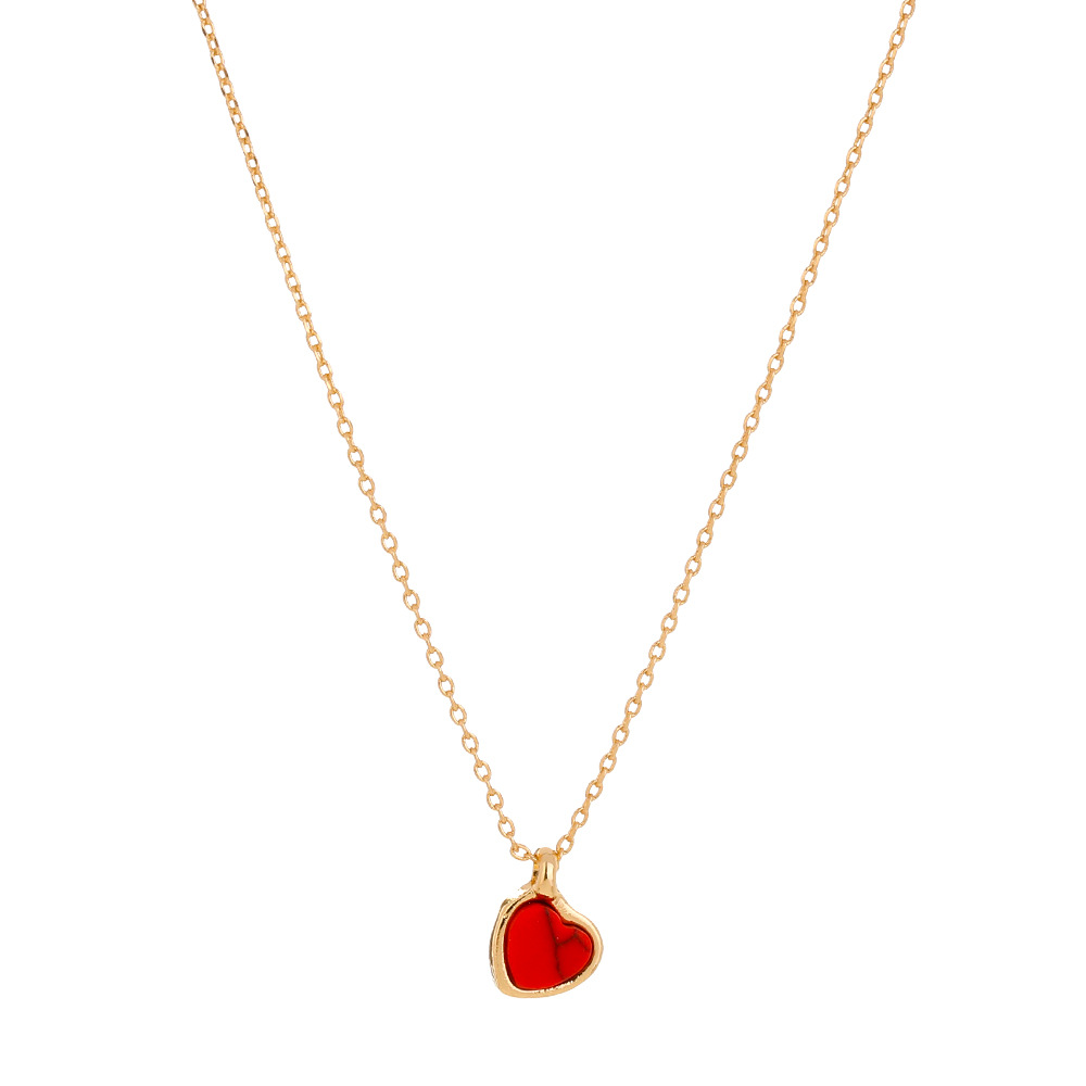 Mode Coréenne Coeur Collier Tendance Rouge Turquoise Dames Collier En Gros display picture 1