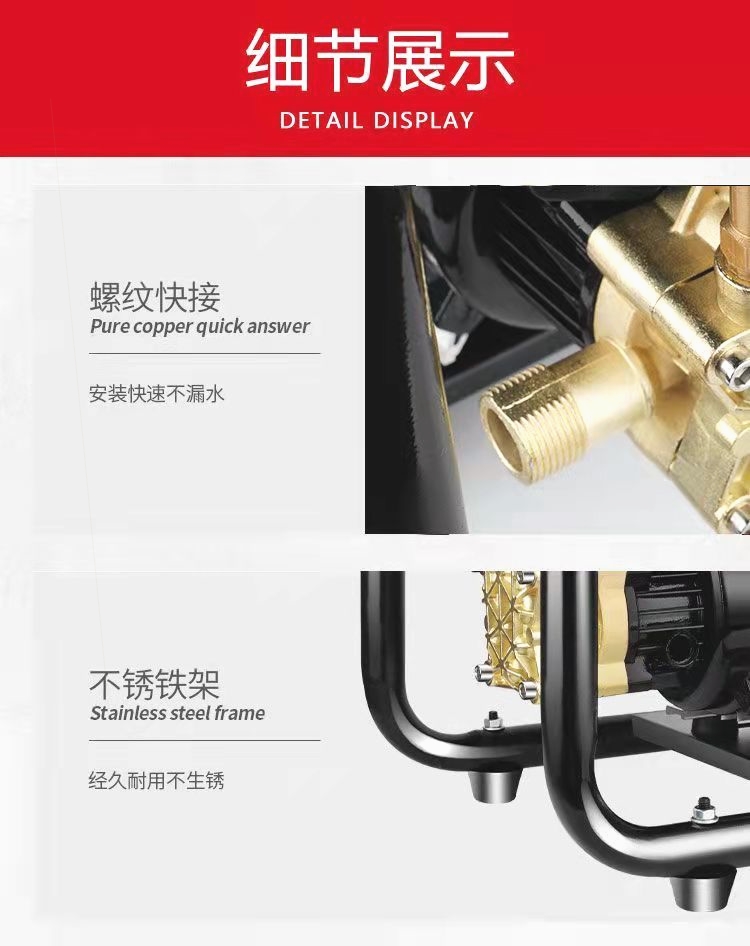 German black cat car washing machine artifact high pressure water pump high power car household 220V portable car brush gun