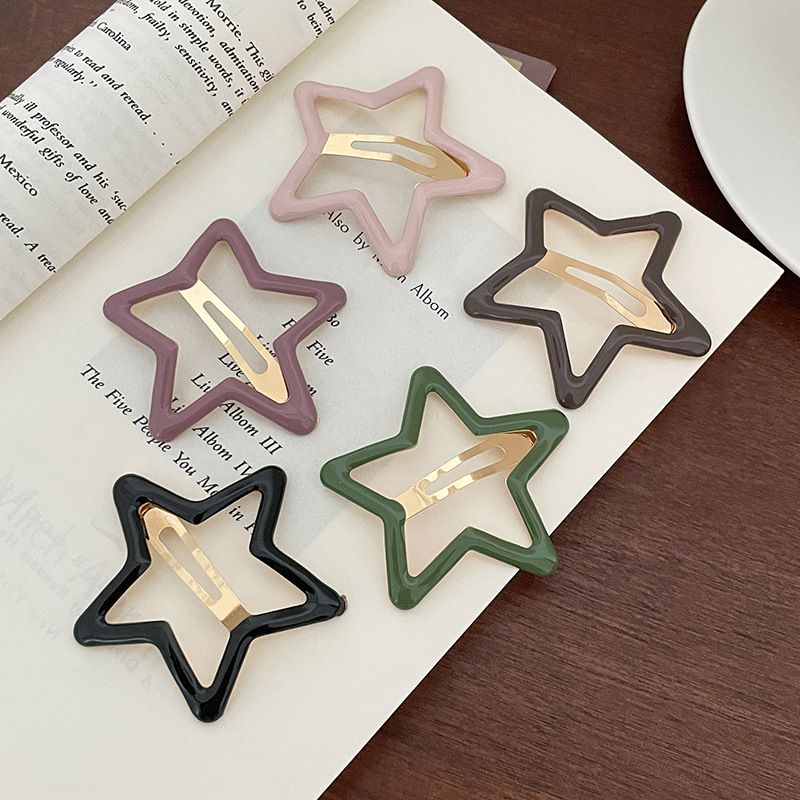 Linda estrella y2g horquilla hembra clip lateral flequillo BB clip horquilla para niños dopamina clip de color tocado