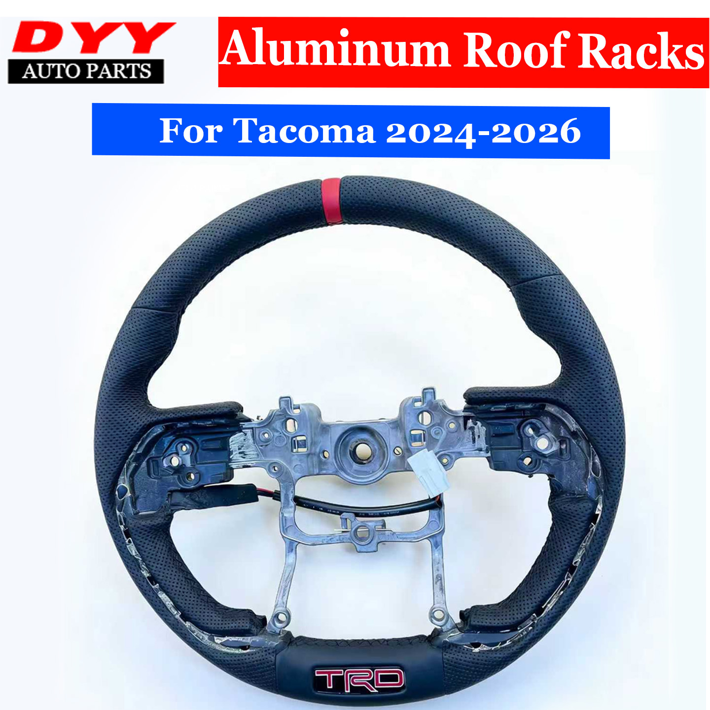 Suitable for 25 Models of Tacoma, 4Runner, and Other Leather-Trimmed Vehicles, Steering Wheel Assembly for Old-To-New Steering Wheel Conversion