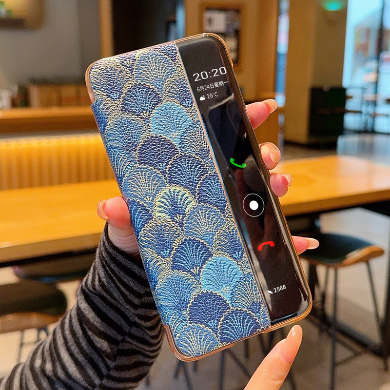 Suitable for Huawei Mate80 Mobile Phone Case Trendy Brand Pattern Mate80Pro Flip Leather Case Max Full Cover Shell Anti-Fall