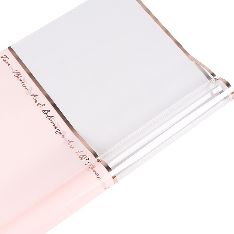 Qixi día de San Valentín flotante serie de flores de línea dorada papel de embalaje de flores hechas a mano DIY florista materiales de flores