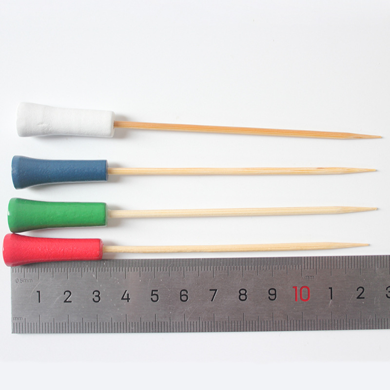 Disposable bamboo stick golf fruit stick 100 pc/pack creative hamburger insert sign fixed decorative cocktail sign