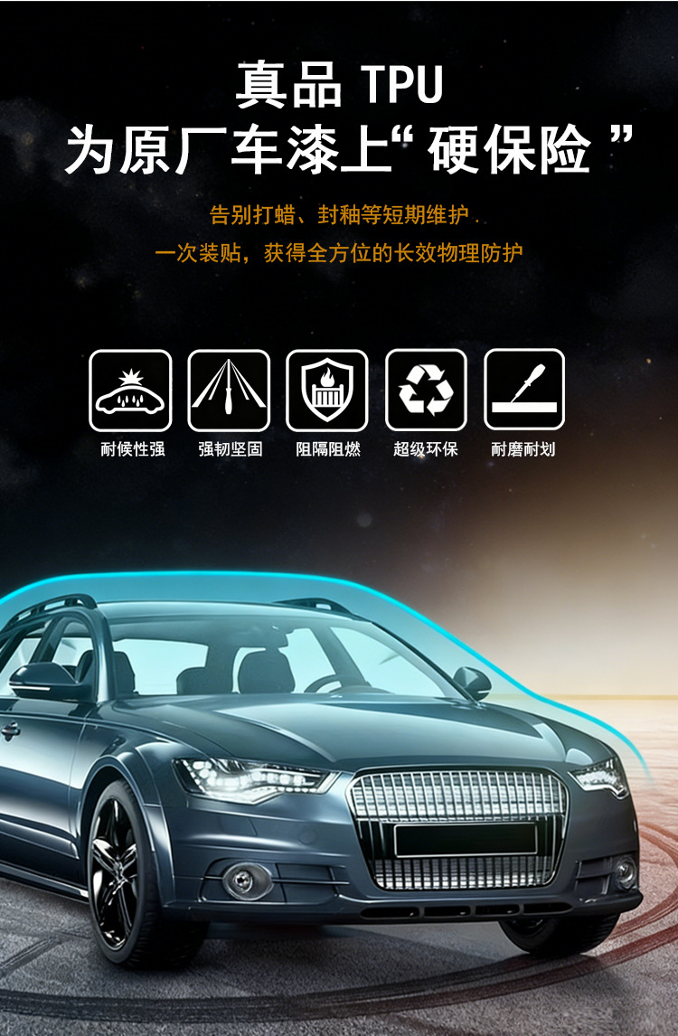 Ppf Car Full Body Paint Protection Film Tpu Foreign Trade Amazon Wholesale Factory In-Stock Transparent Ashland Car Wrap
