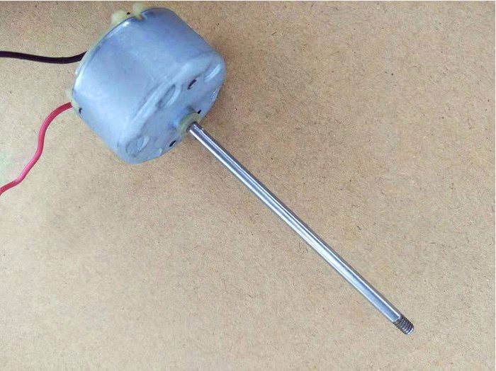 5V长轴马达500带螺纹长杆电机 声音小1.5V3V耗电量低 微型风扇DIY