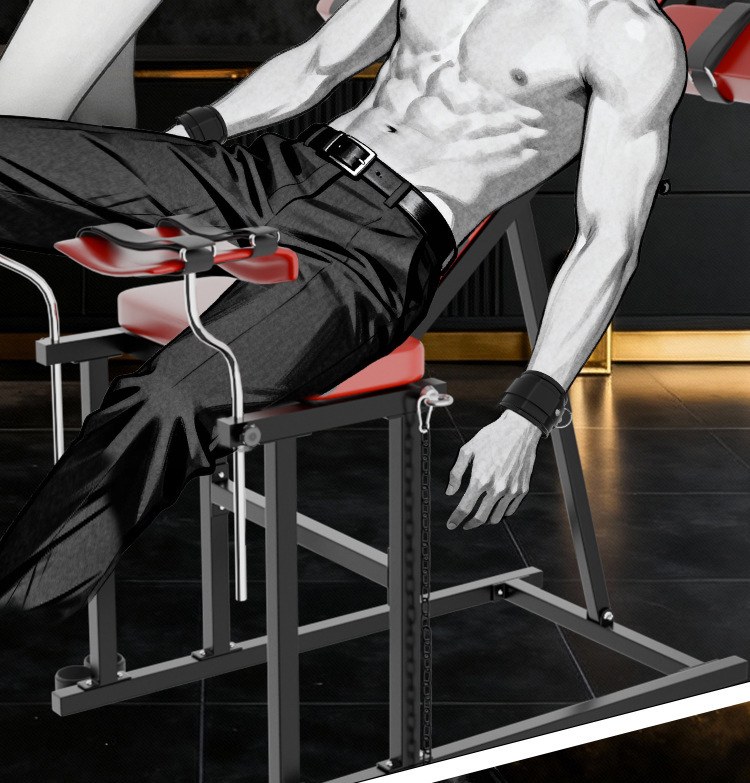 Jiuai SM Erotic Chair, Iron and Leather Bondage Furniture for Couples — detail image 7